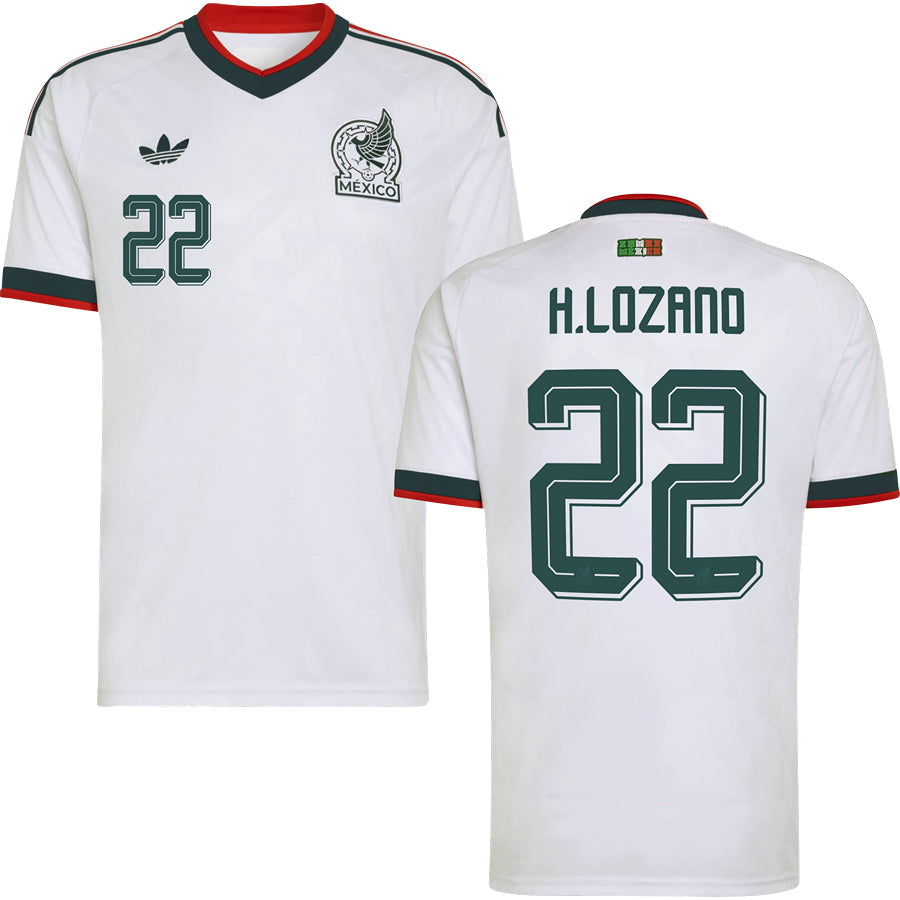 Hirving Lozano Mexico Away Jersey World Cup 2026 - White