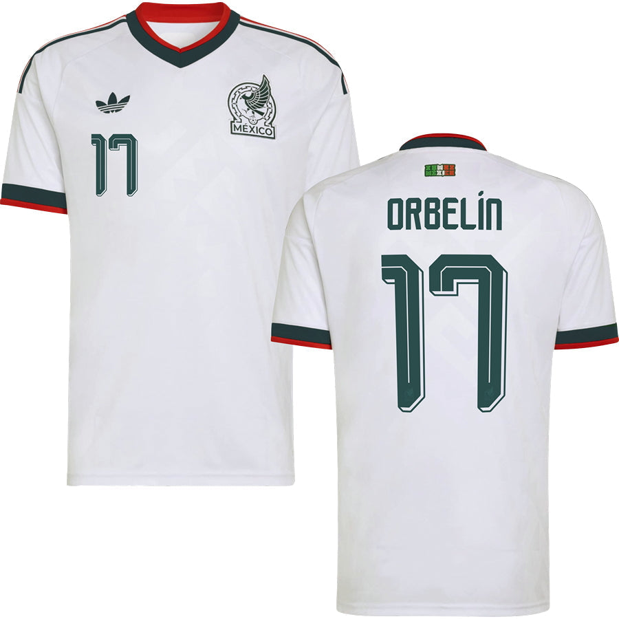 Orbelín Pineda Mexico Away Jersey World Cup 2026 - White