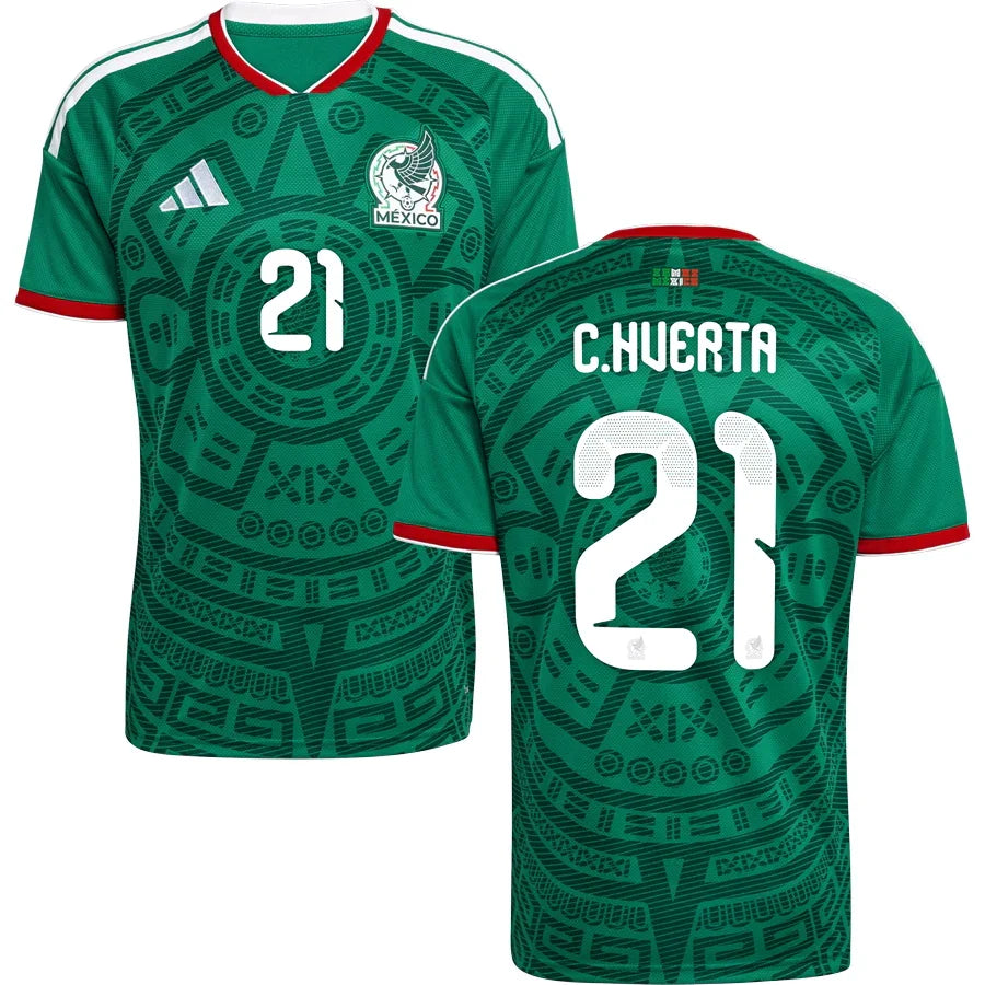 César Huerta Mexico Home Jersey World Cup 2026 - Green
