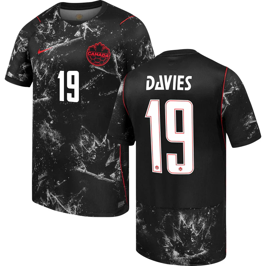 Alphonso Davies Canada Away Jersey World Cup 2026 - Black