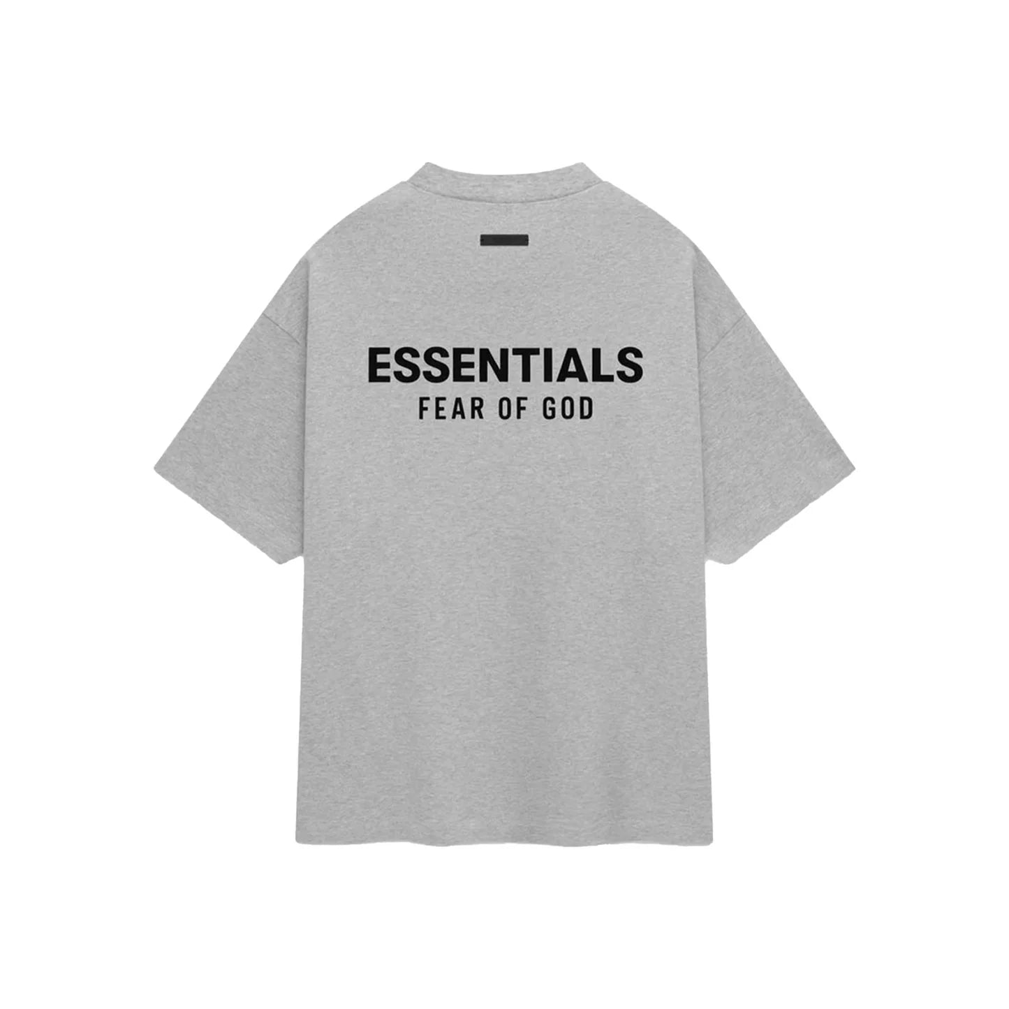 FearofGodEssentialsCoreLogoJerseyCrewneckTeeLightHeatherGrey
