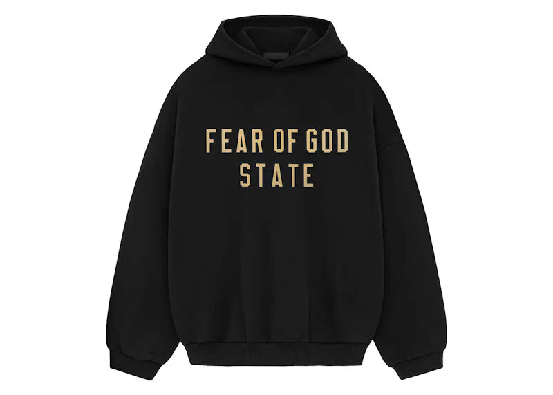FearofGodEssentialsFleeceHoodieBlack