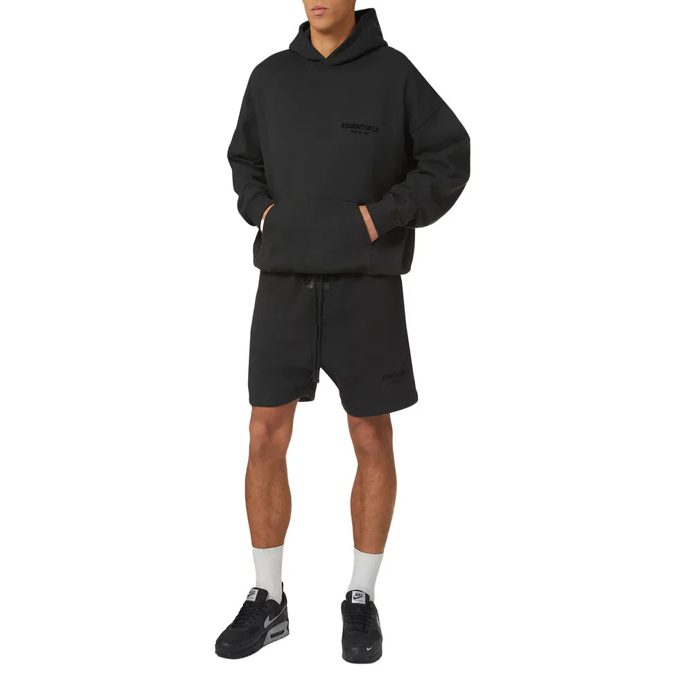 FearofGodEssentialsPulloverChestLogoHoodieStretchLimoBlack6