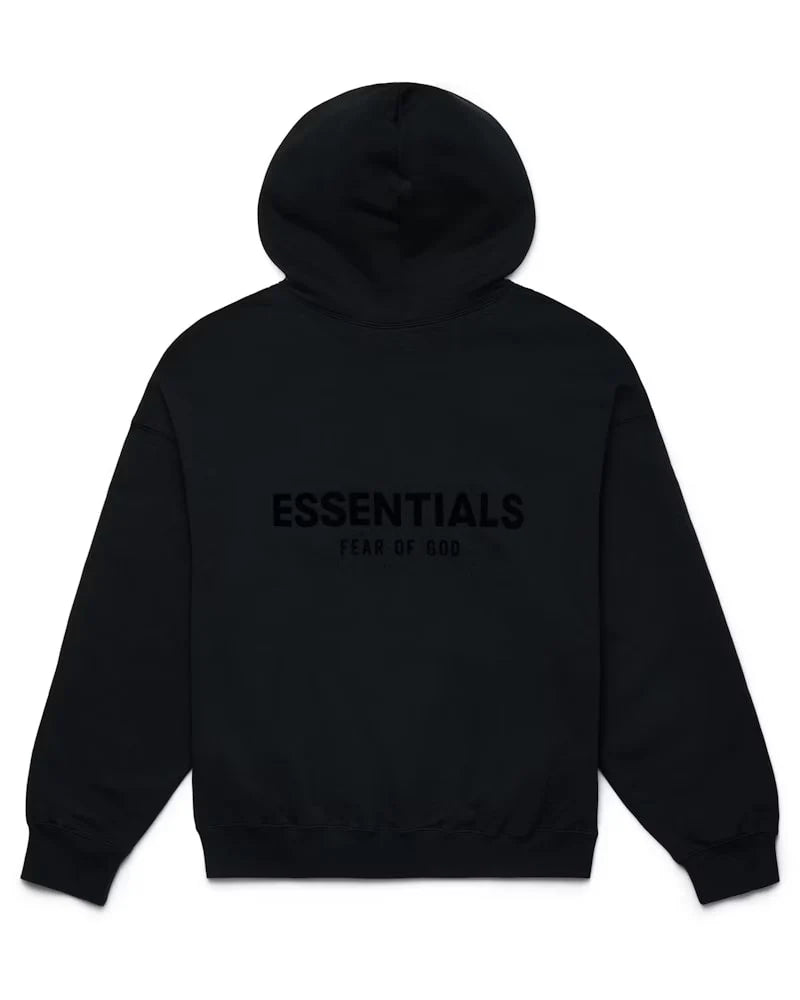 FearofGodEssentialsPulloverChestLogoHoodieStretchLimoBlack1