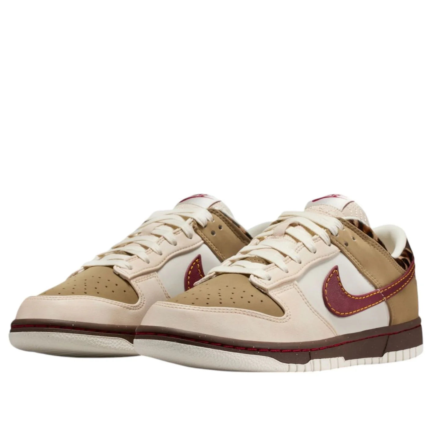 Nike Dunk Low Retro Khaki Team Red Pearl White 3