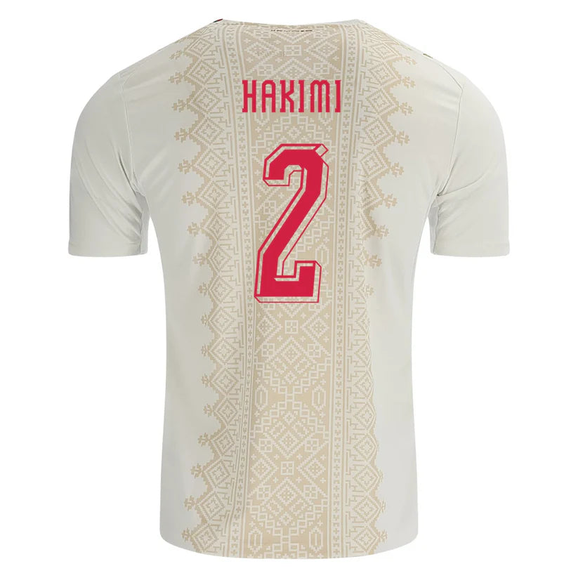 Achraf Hakimi Morocco Away Jersey World Cup 2026 - White
