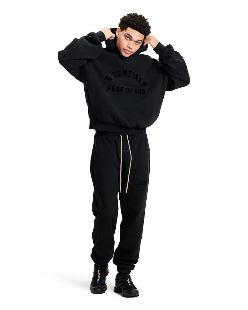 Fear of God Essentials Arch Logo Hoodie Jet Black