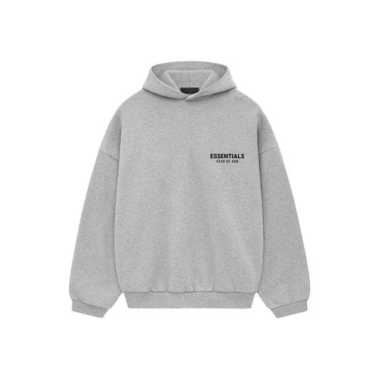 Fear of God Essentials Core Logo Fleece Hoodie Light Heather Grey (FW24)
