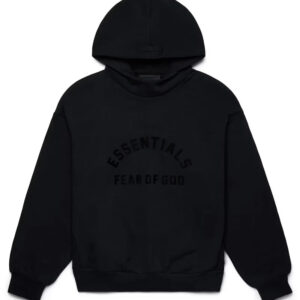 Fear of God Essentials Arch Logo Hoodie Jet Black
