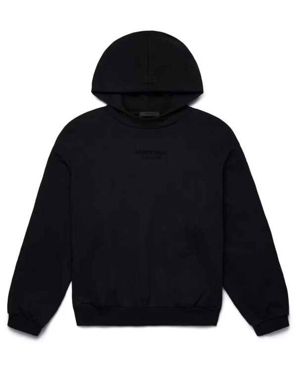 Fear of God Essentials Hoodie in Jet Black - Image 2