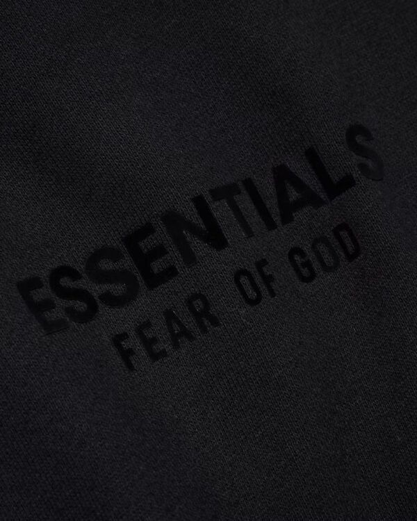 Fear of God Essentials Hoodie in Jet Black - Image 3