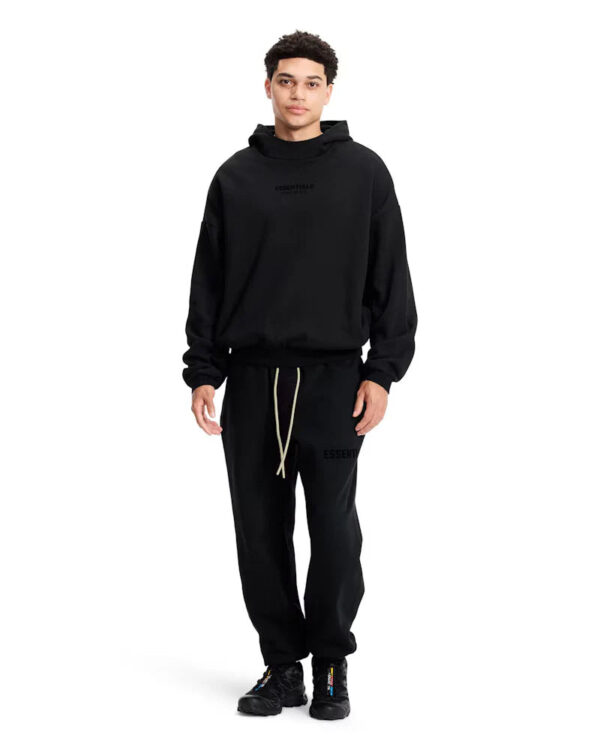 Fear of God Essentials Hoodie in Jet Black - Image 4