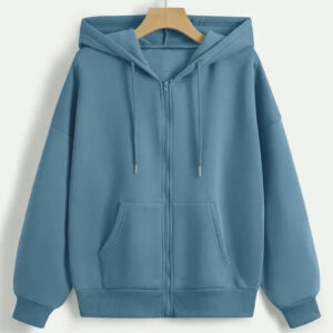 Zipper Hoodie in Blue