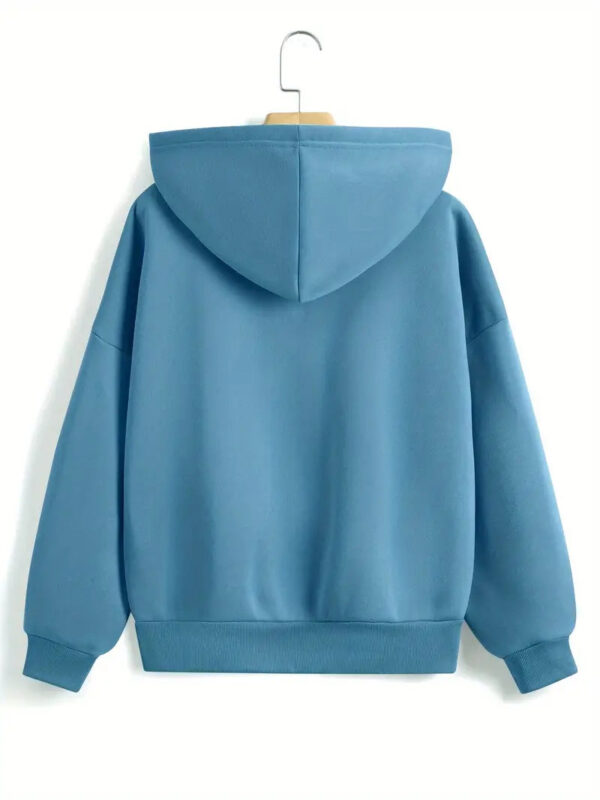 Zipper Hoodie in Blue - Image 4